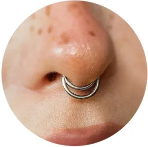 16G Septum Ring Hinged Septum Clicker Nose Ring Septum Piercing Jewelry