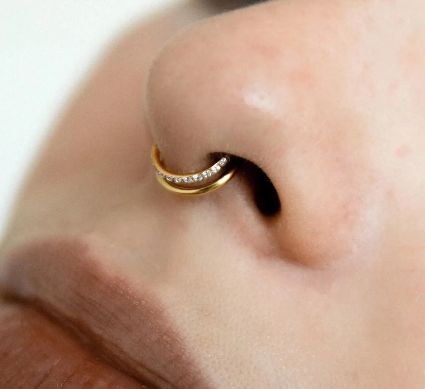 16G Septum Ring Hinged Septum Clicker Nose Ring Septum Piercing Jewelry
