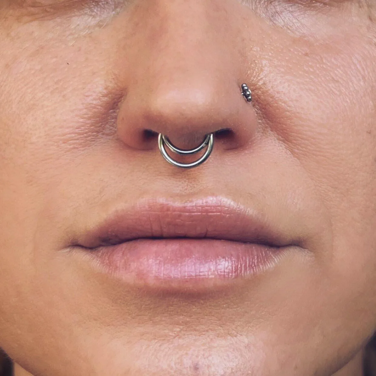 16G Septum Ring Hinged Septum Clicker Nose Ring Septum Piercing Jewelry