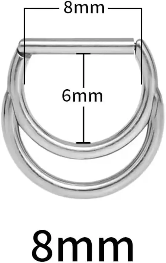 16G Septum Ring Hinged Septum Clicker Nose Ring Septum Piercing Jewelry