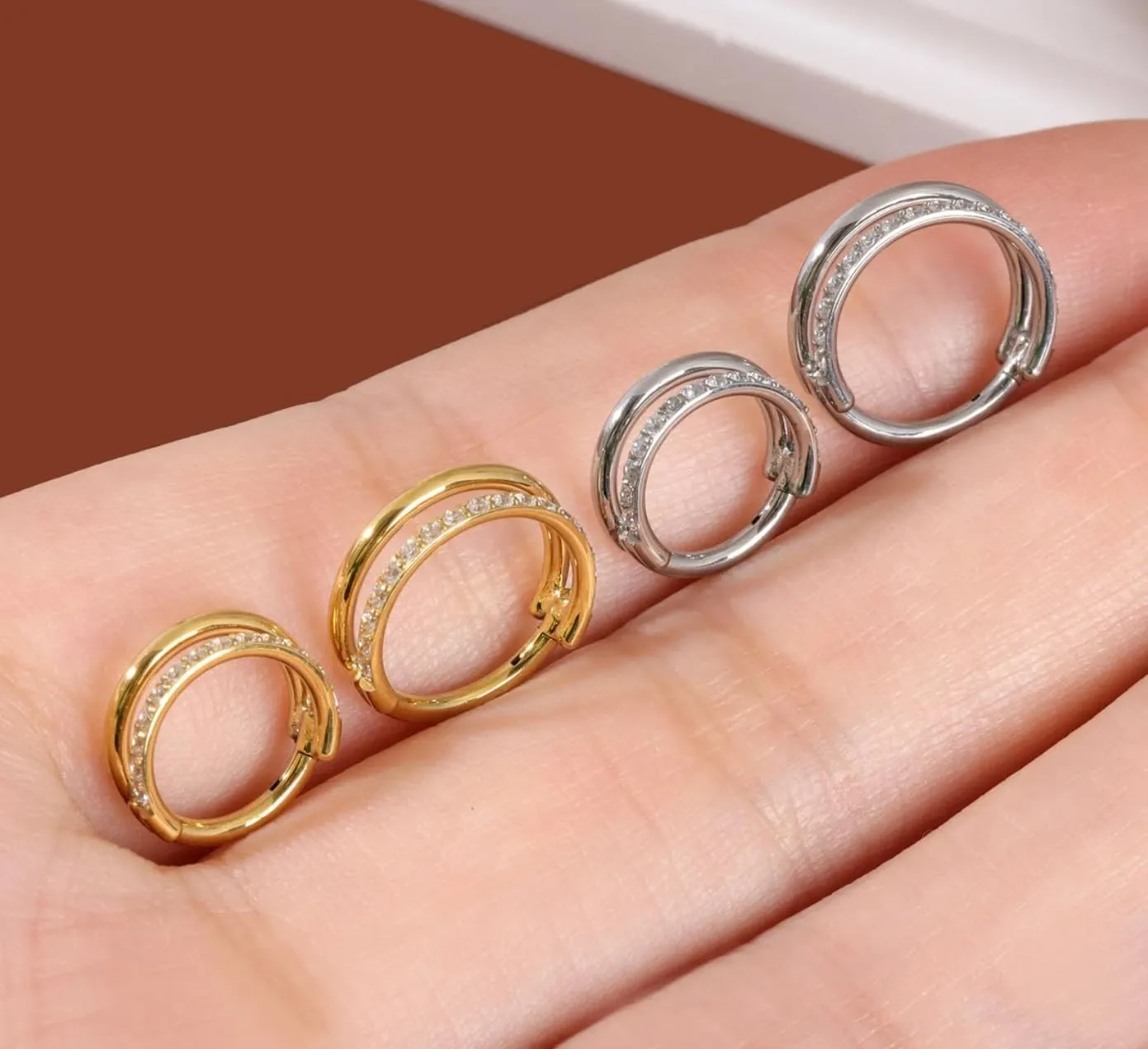 16G Septum Ring Hinged Septum Clicker Nose Ring Septum Piercing Jewelry
