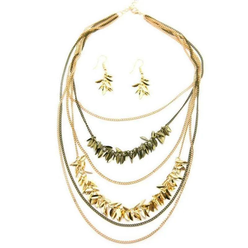 A Craving for Chaos Gold/Brass SET (Necklace, Earrings and Bracelet)