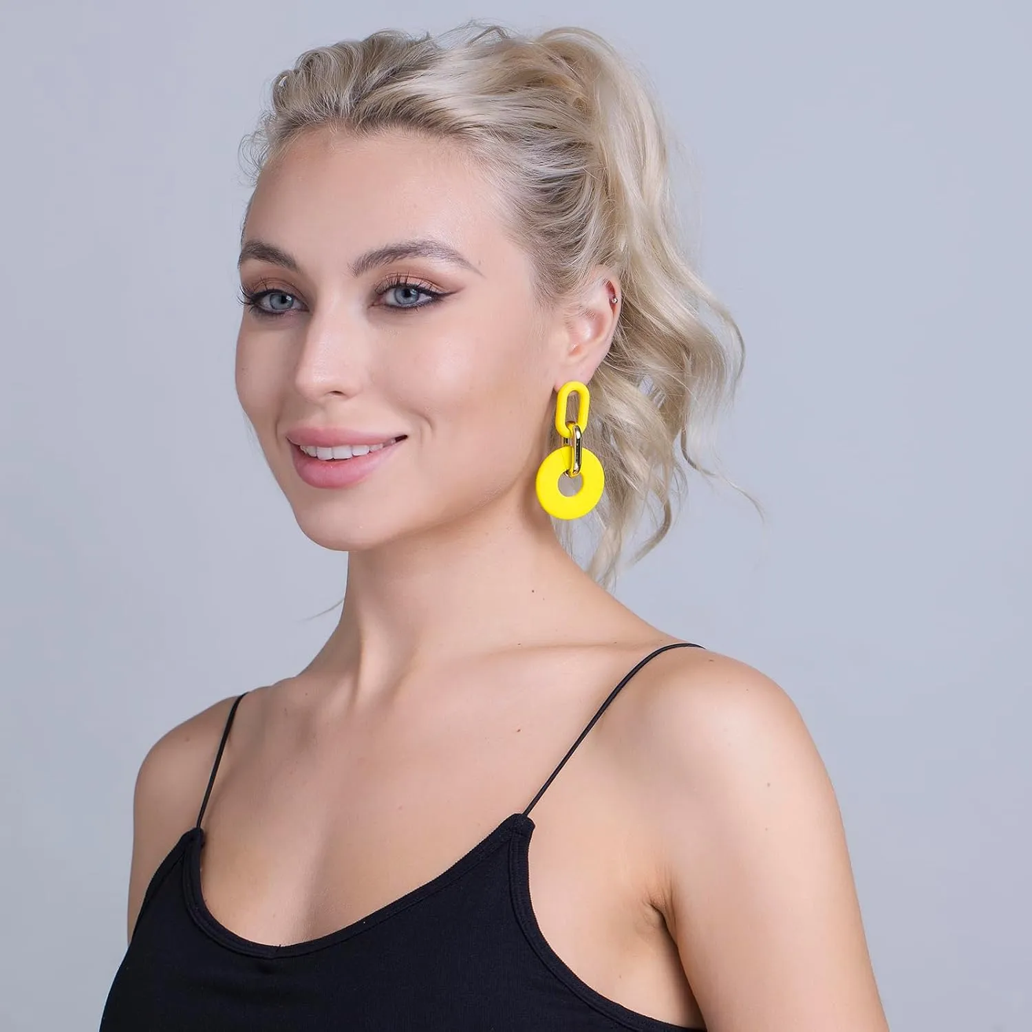 Acrylic Rectangle Earrings, Fashion Acrylic Square/Oval/Hoop Statement Drop Earrings for Women