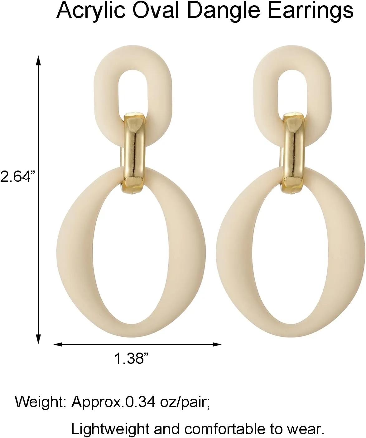 Acrylic Rectangle Earrings, Fashion Acrylic Square/Oval/Hoop Statement Drop Earrings for Women