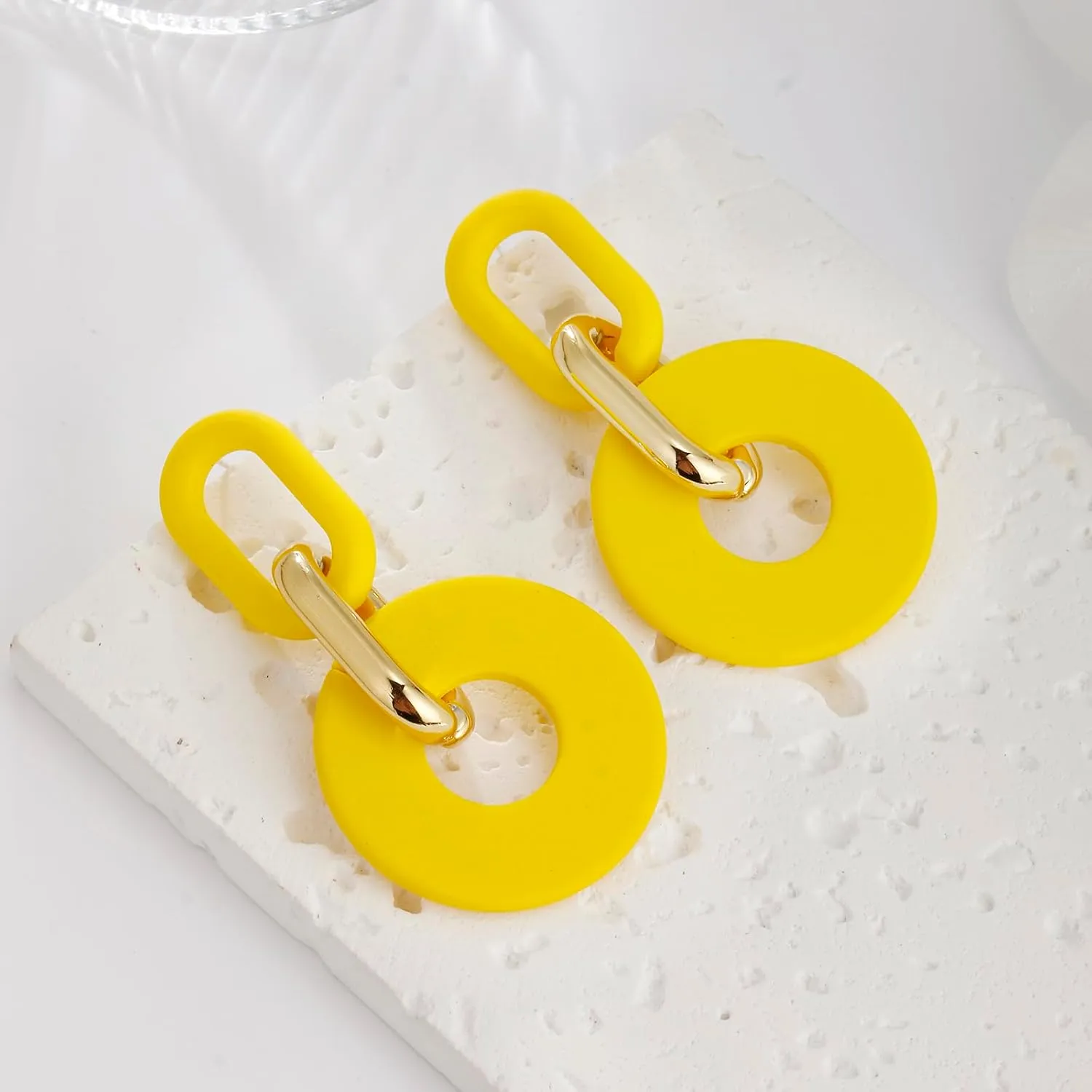 Acrylic Rectangle Earrings, Fashion Acrylic Square/Oval/Hoop Statement Drop Earrings for Women