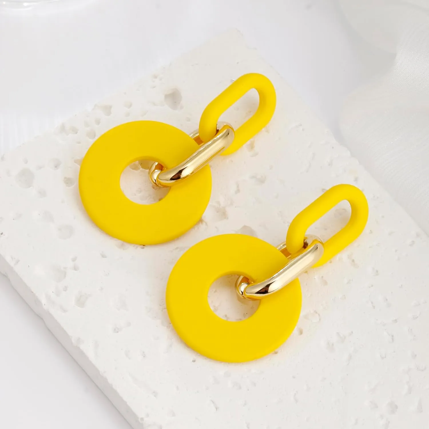 Acrylic Rectangle Earrings, Fashion Acrylic Square/Oval/Hoop Statement Drop Earrings for Women
