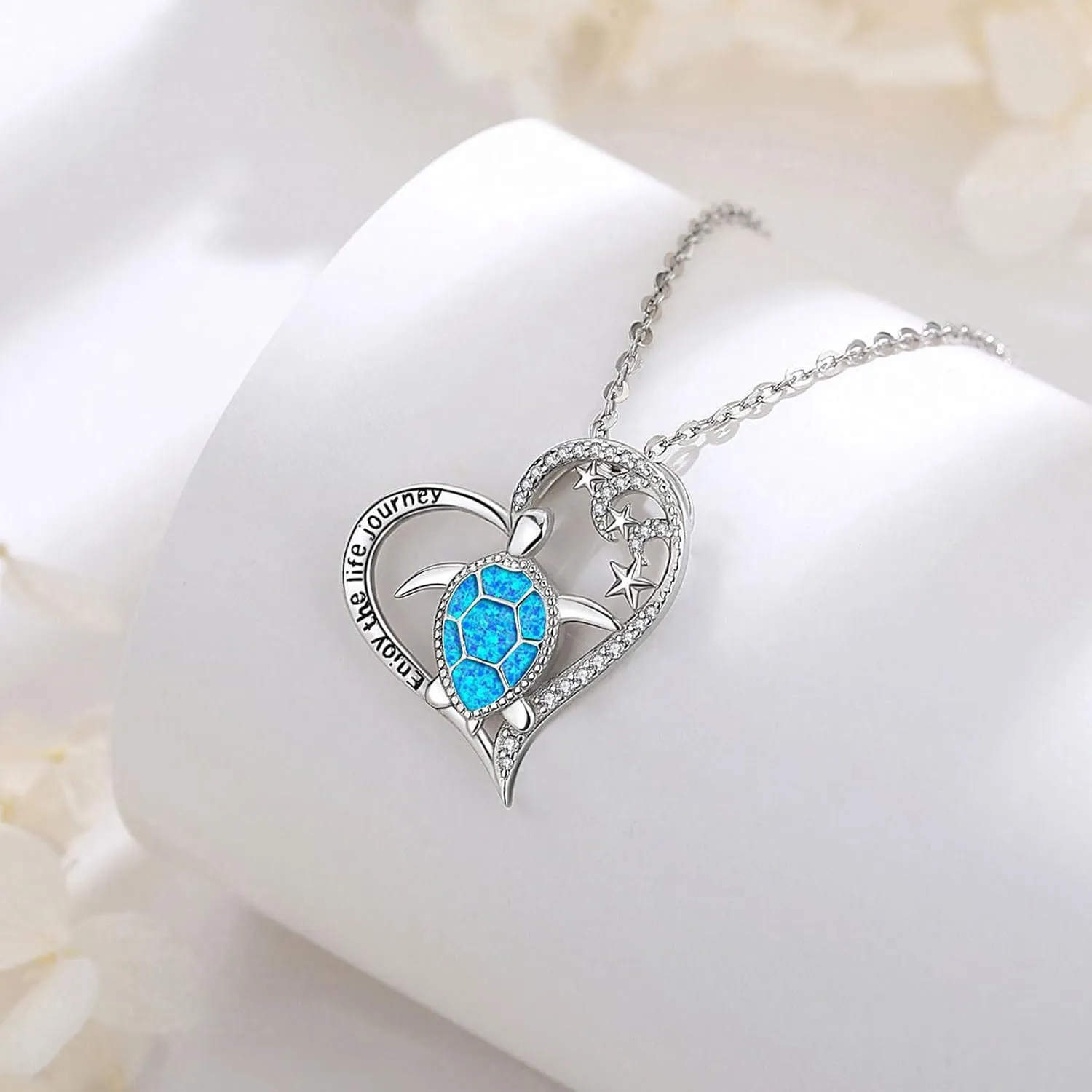 AEONSLOVE 925 Sterling Silver Turtle/Seashell/Crab/Starfish/Whale/Seahorse/Dolphin/Octopus Necklace Ocean Jewelry Gifts for Women Ocean Lover