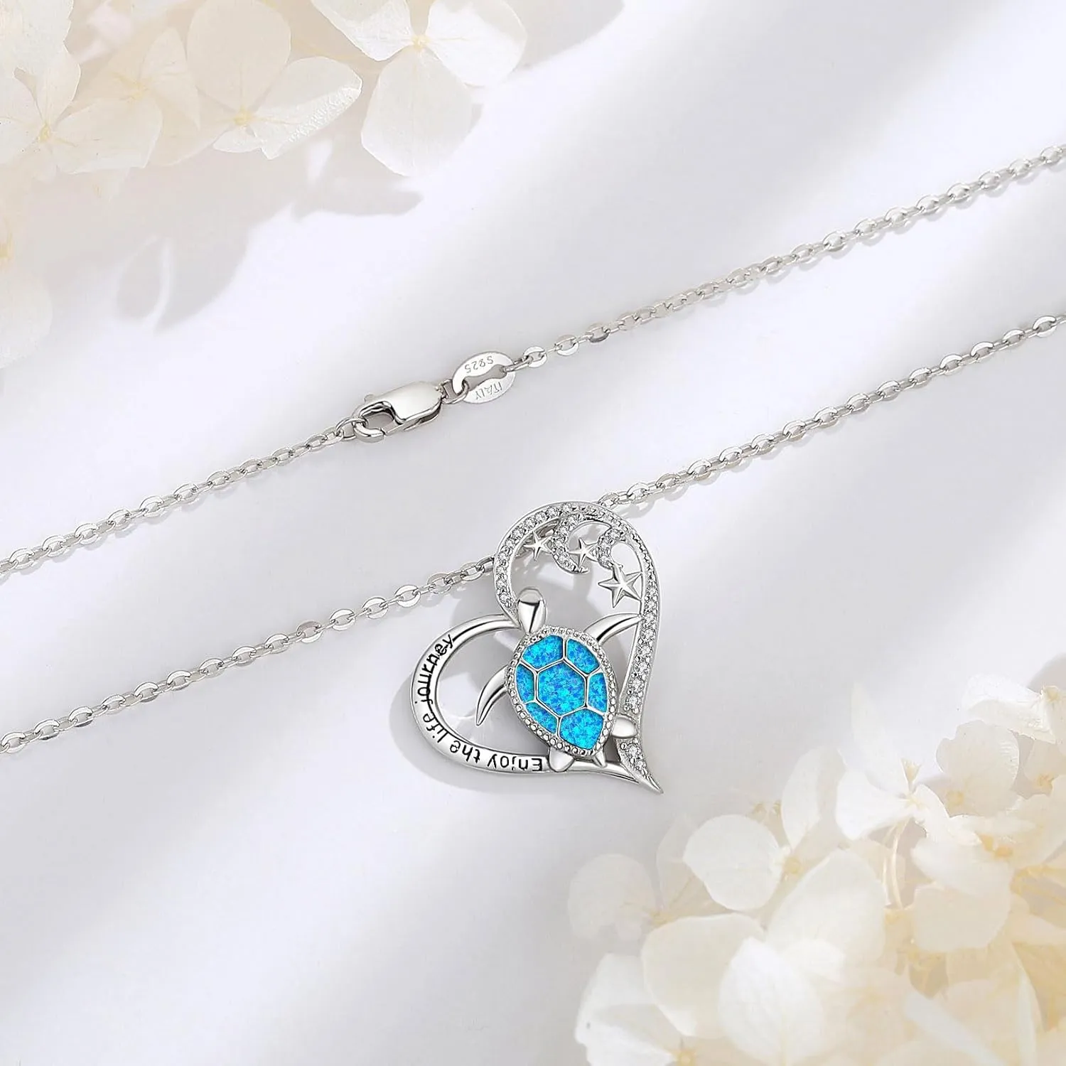 AEONSLOVE 925 Sterling Silver Turtle/Seashell/Crab/Starfish/Whale/Seahorse/Dolphin/Octopus Necklace Ocean Jewelry Gifts for Women Ocean Lover