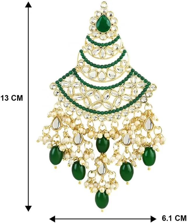 Aheli Gold Plated Kundan Studded Ethnic Dangle Earrings Fashion Jewellery Gift for Women
