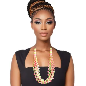 AKA Alpha Kappa Alpha Inspired Long Pink Green Marbled Necklace