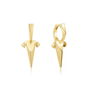 Ania Haie Gold Point Huggie Hoop Earrings E053-07G