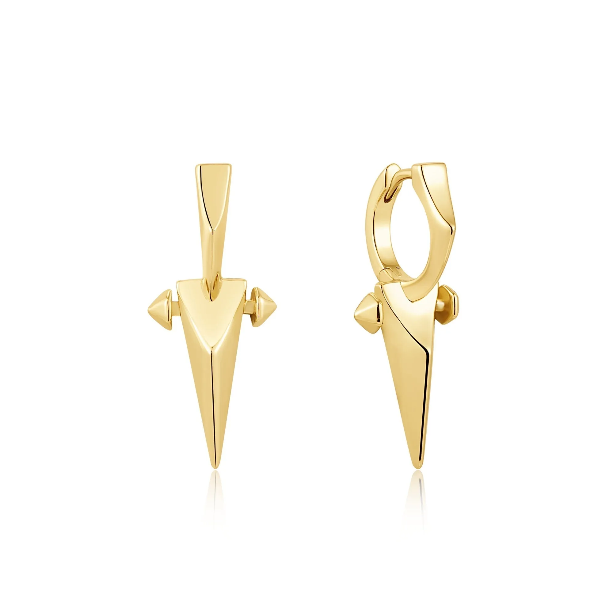 Ania Haie Gold Point Huggie Hoop Earrings E053-07G