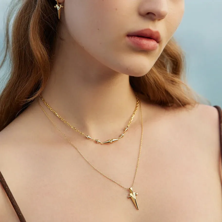 Ania Haie Gold Point Huggie Hoop Earrings E053-07G