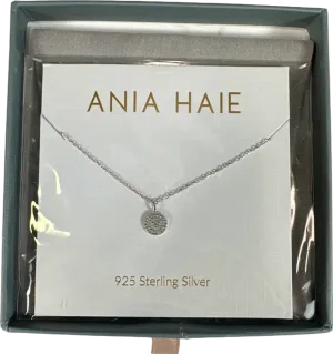 Ania Haie Silver Glam Disc Pendant Necklace - Gift Boxed