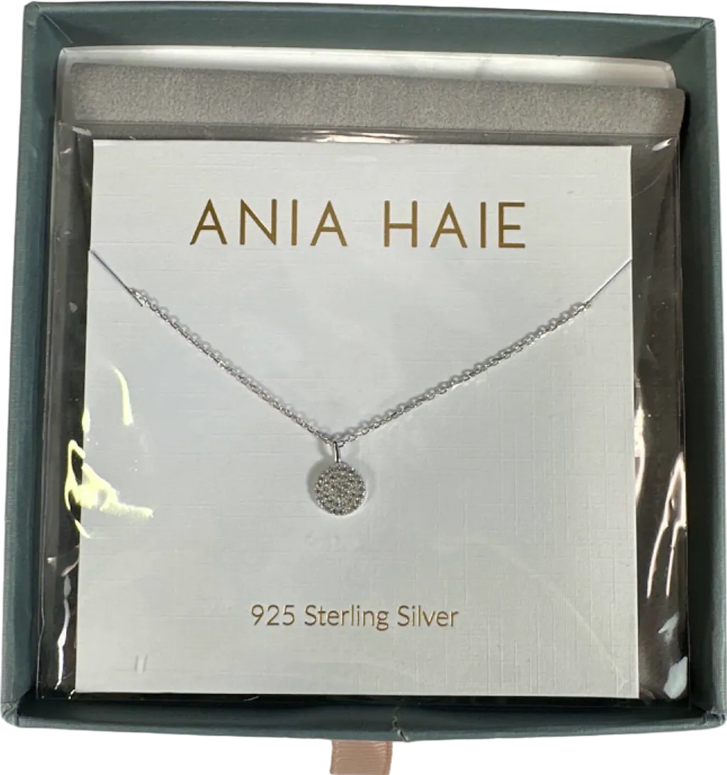 Ania Haie Silver Glam Disc Pendant Necklace - Gift Boxed