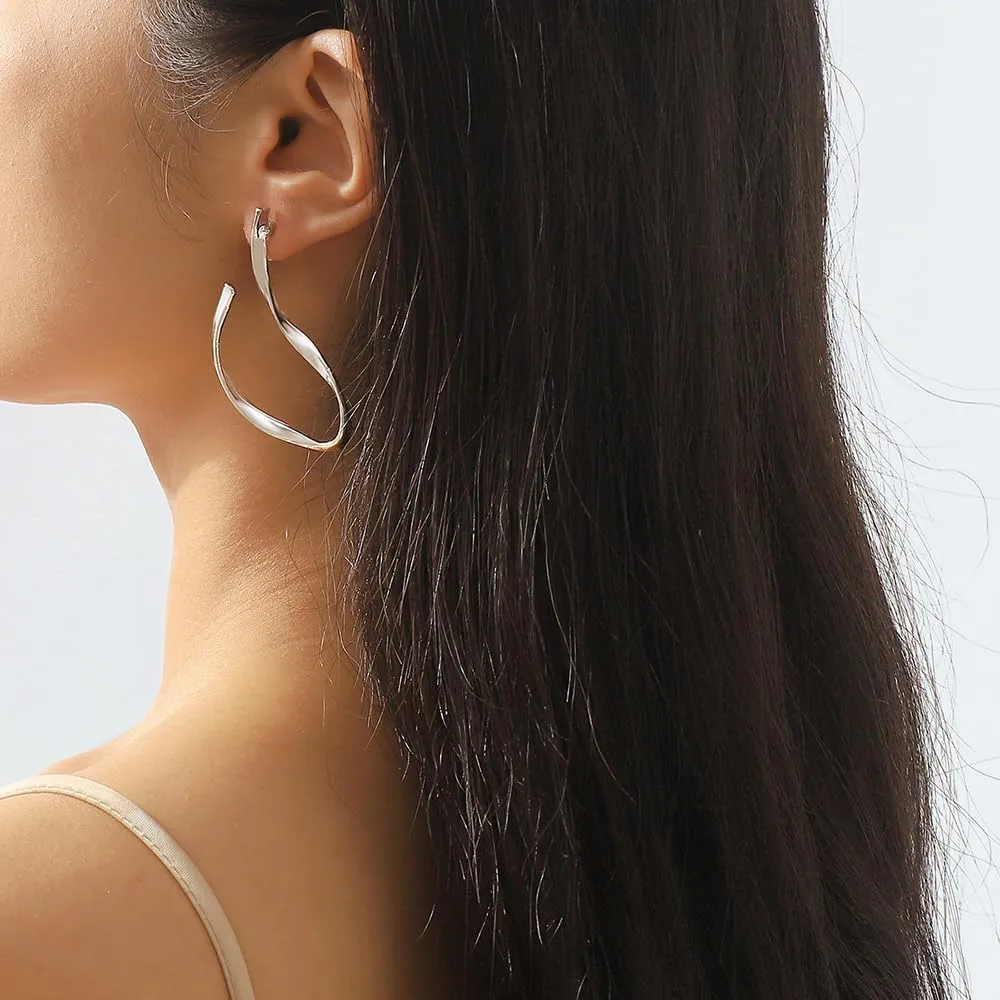 Anomaly Geometric Stud Earrings Linear Drop Dangle Earring Alloy Long Circle Bar Earrings Geometric Jewelry for Women