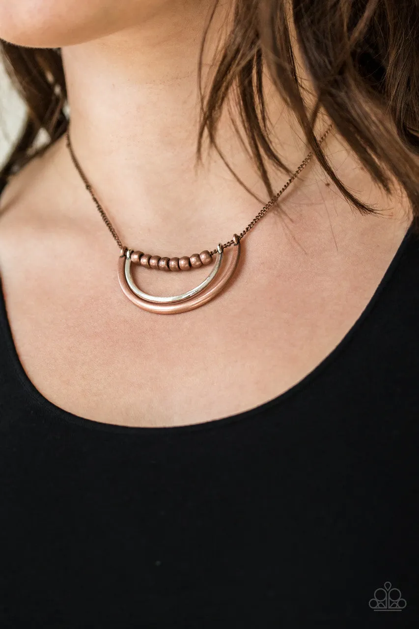 Artificial Arches Copper Paparazzi Necklace