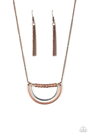Artificial Arches Copper Paparazzi Necklace