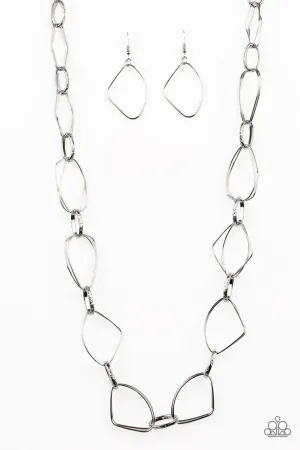 Attitude Adjustment Silver Paparazzi Necklace