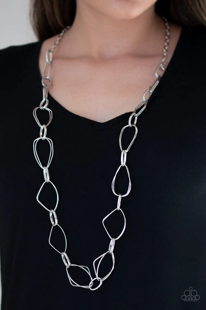 Attitude Adjustment Silver Paparazzi Necklace