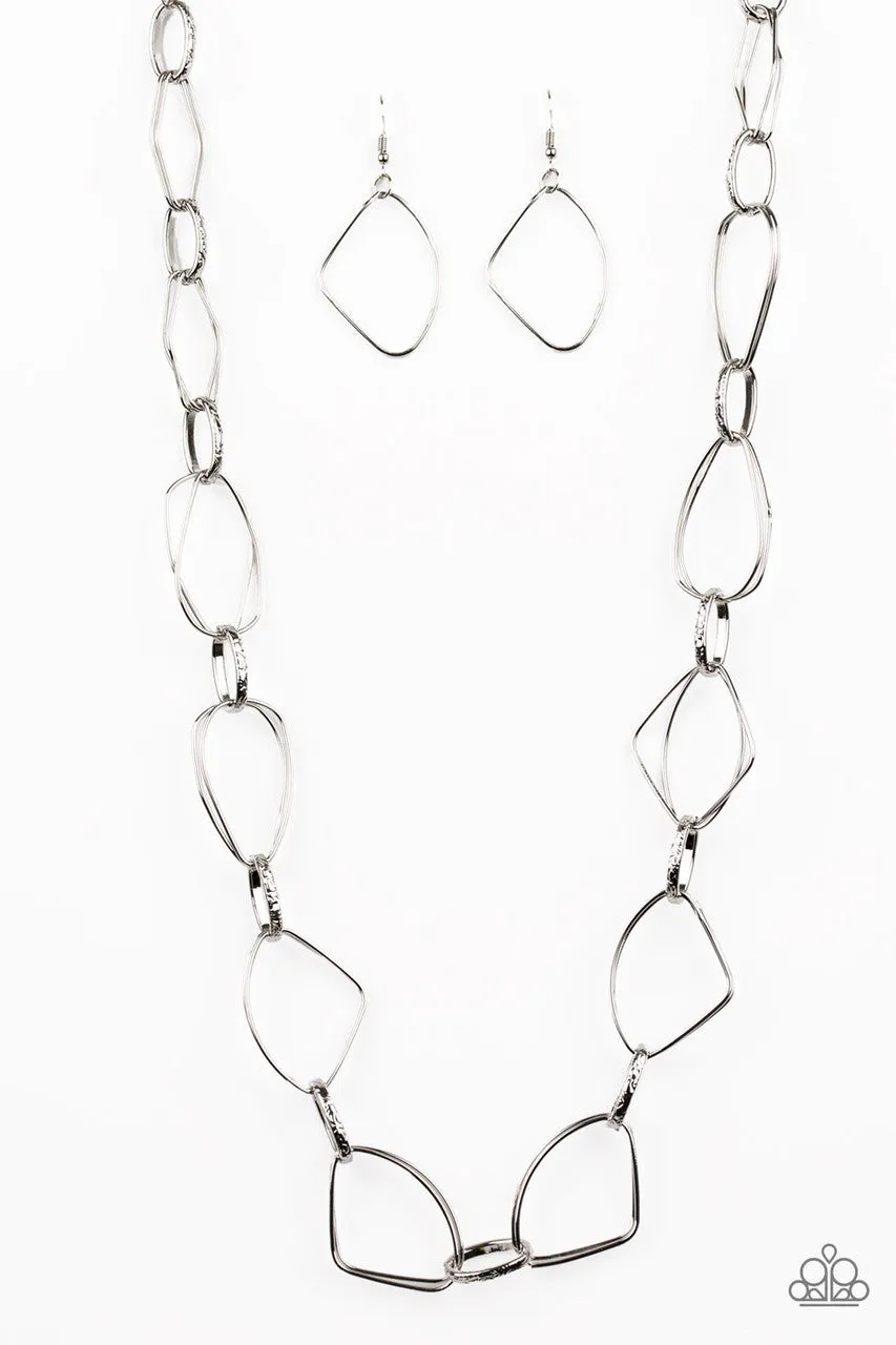 Attitude Adjustment Silver Paparazzi Necklace