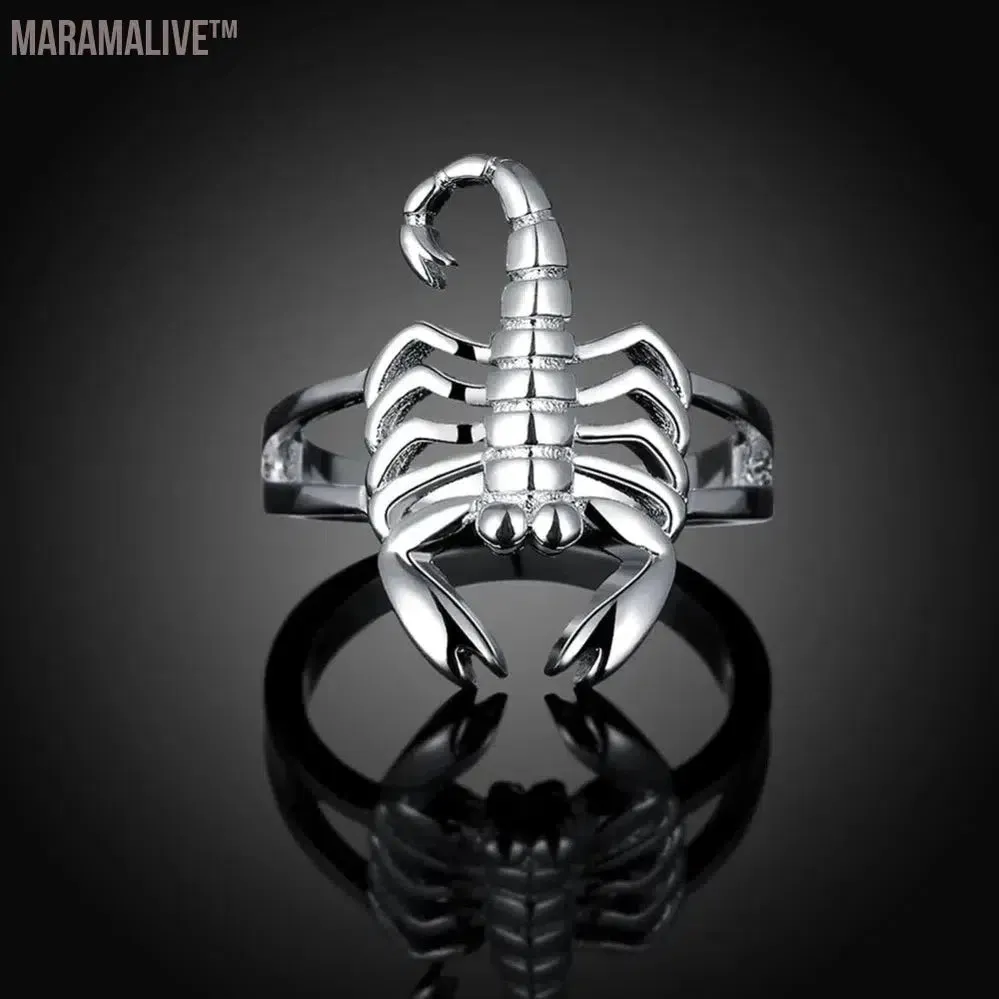 Beautiful ring Fashion fashion Scorpion 925 Sterling Silver NICE women Domineering Lady Ring jewelry Classical gift