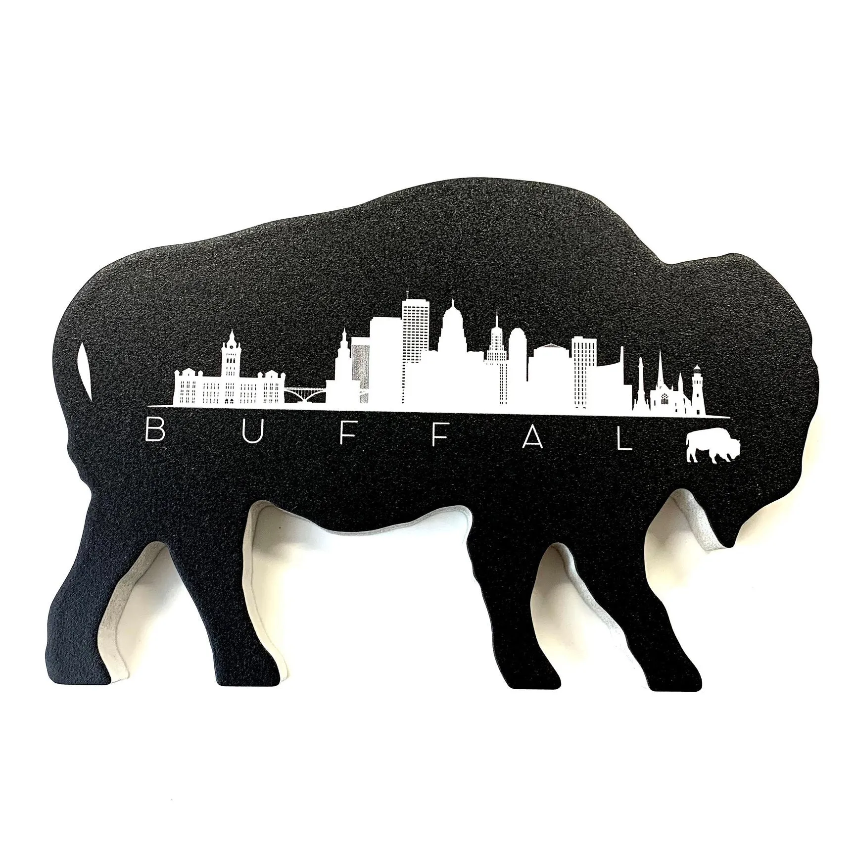 Black Buffalo Skyline Wooden Buffalo