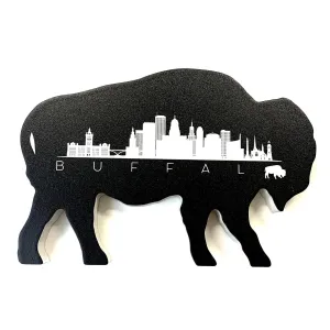 Black Buffalo Skyline Wooden Buffalo