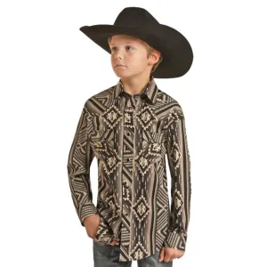 Boy's Aztec Print by Rock & Roll ~ Black