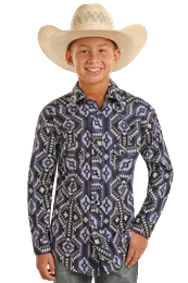 Boy's Aztec Print by Rock & Roll ~ Blue