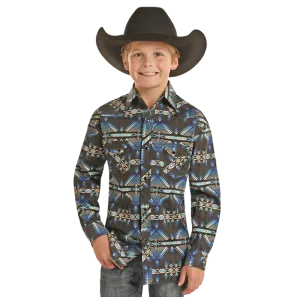 Boy's Aztec Print by Rock & Roll ~ Navy