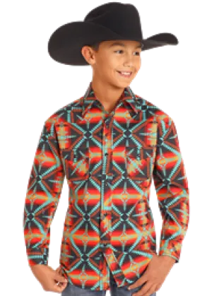 Boy's Aztec Print by Rock & Roll ~ Orange