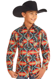 Boy's Aztec Print by Rock & Roll ~ Orange