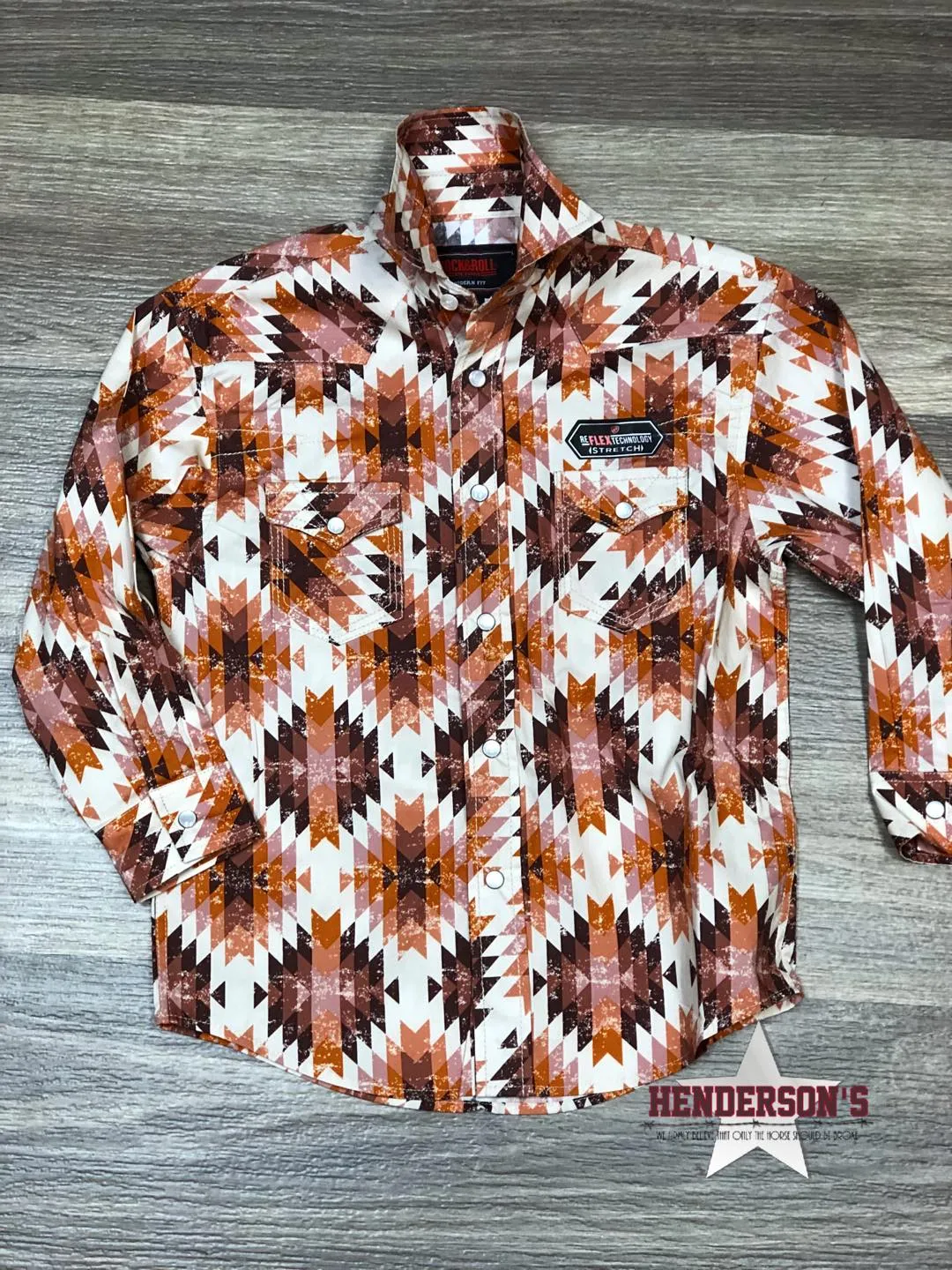 Boy's Aztec Print ~ Rust
