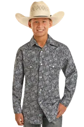 Boy's Paisley Print by Rock & Roll ~ Blue
