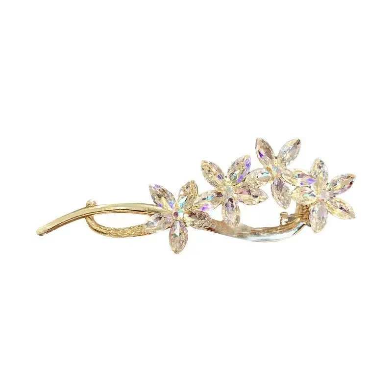 Crystal Flower Twister Hairpin