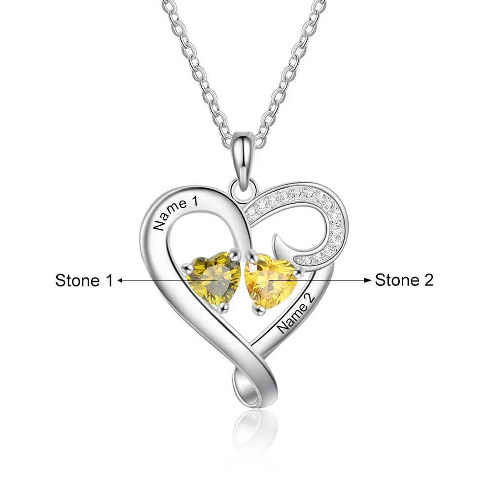 Customized Couple Name Engraved Necklace