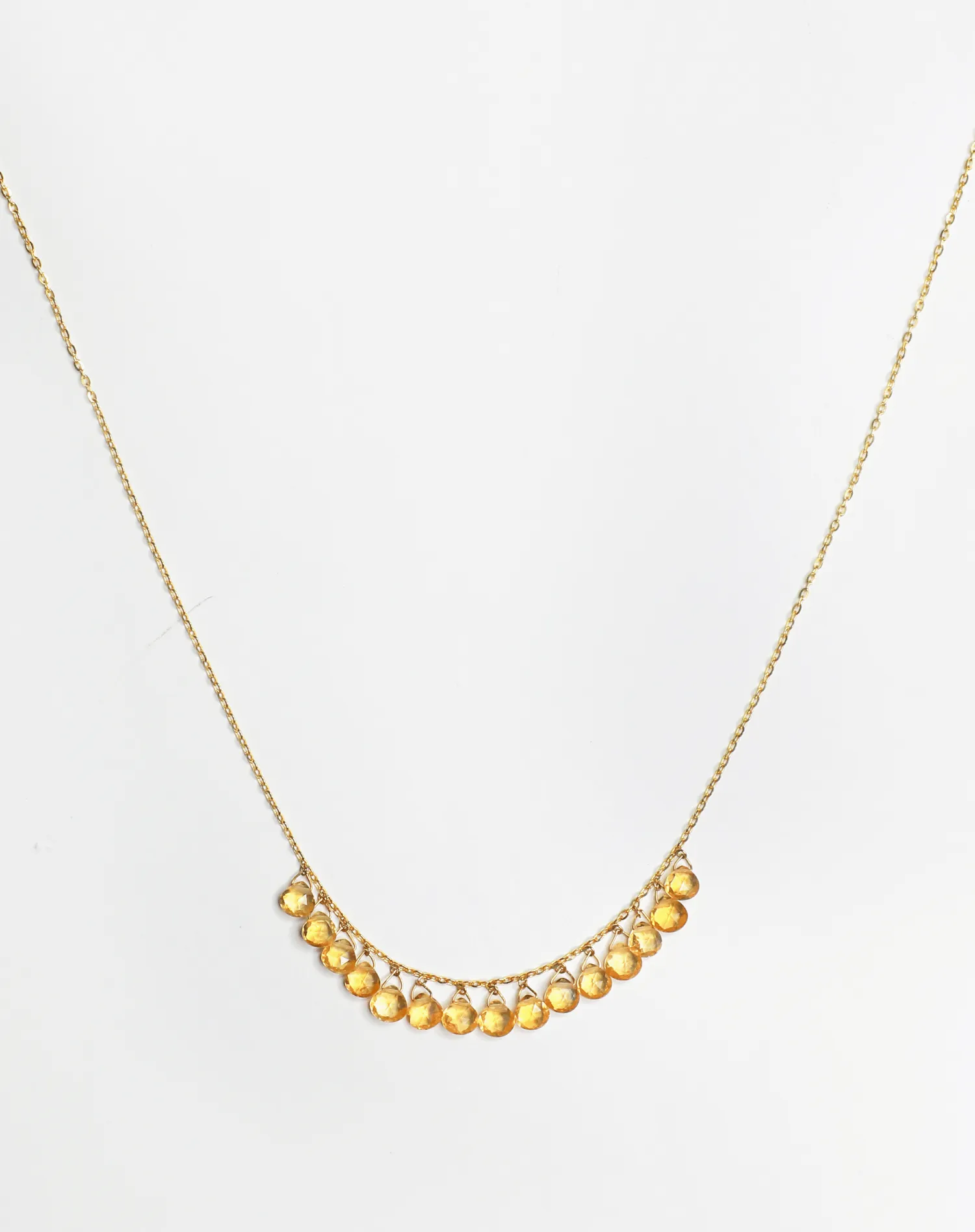 Dangling Citrine Necklace