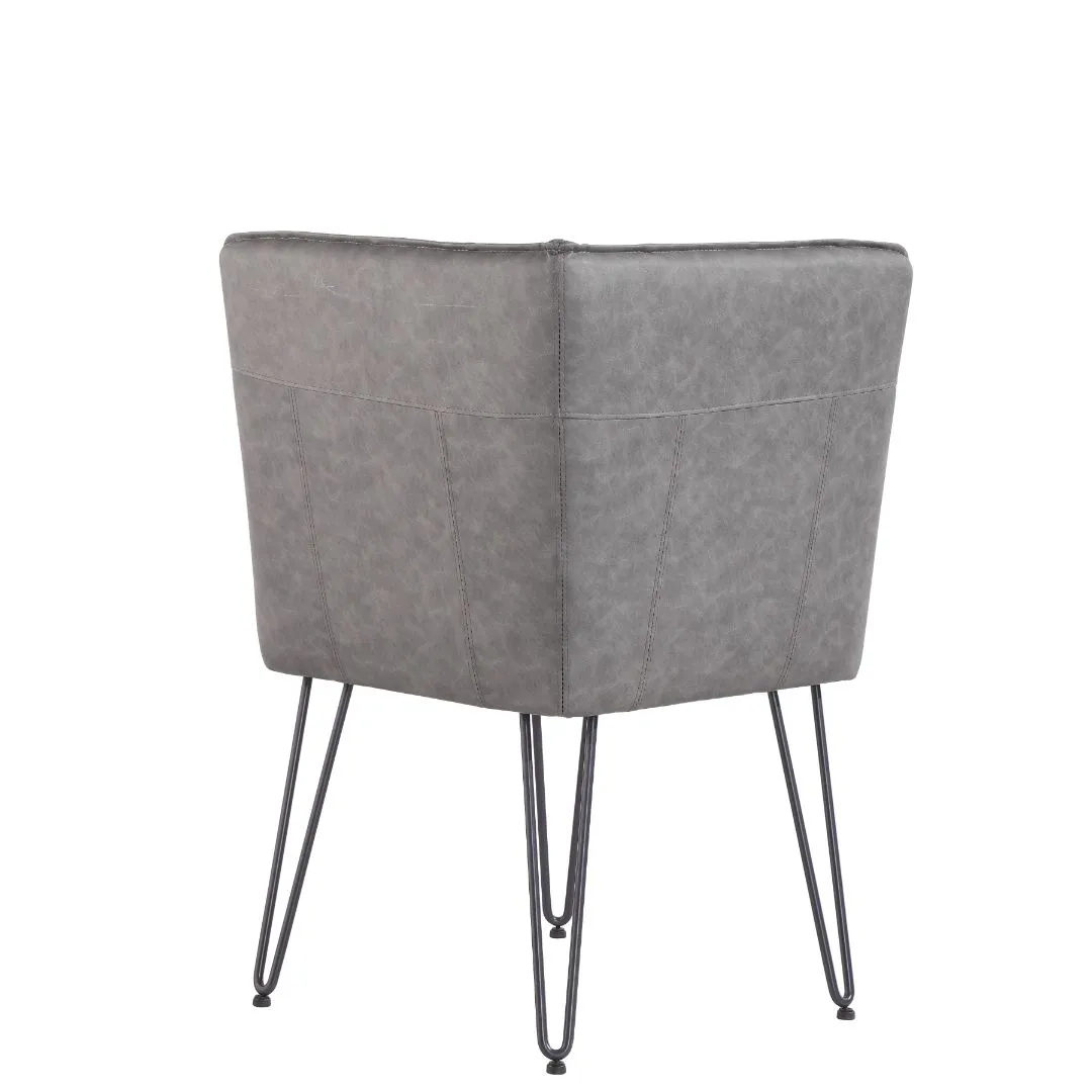 Darwen Grey Studded Back Corner Bench 64 x 64 x 92.5 cm