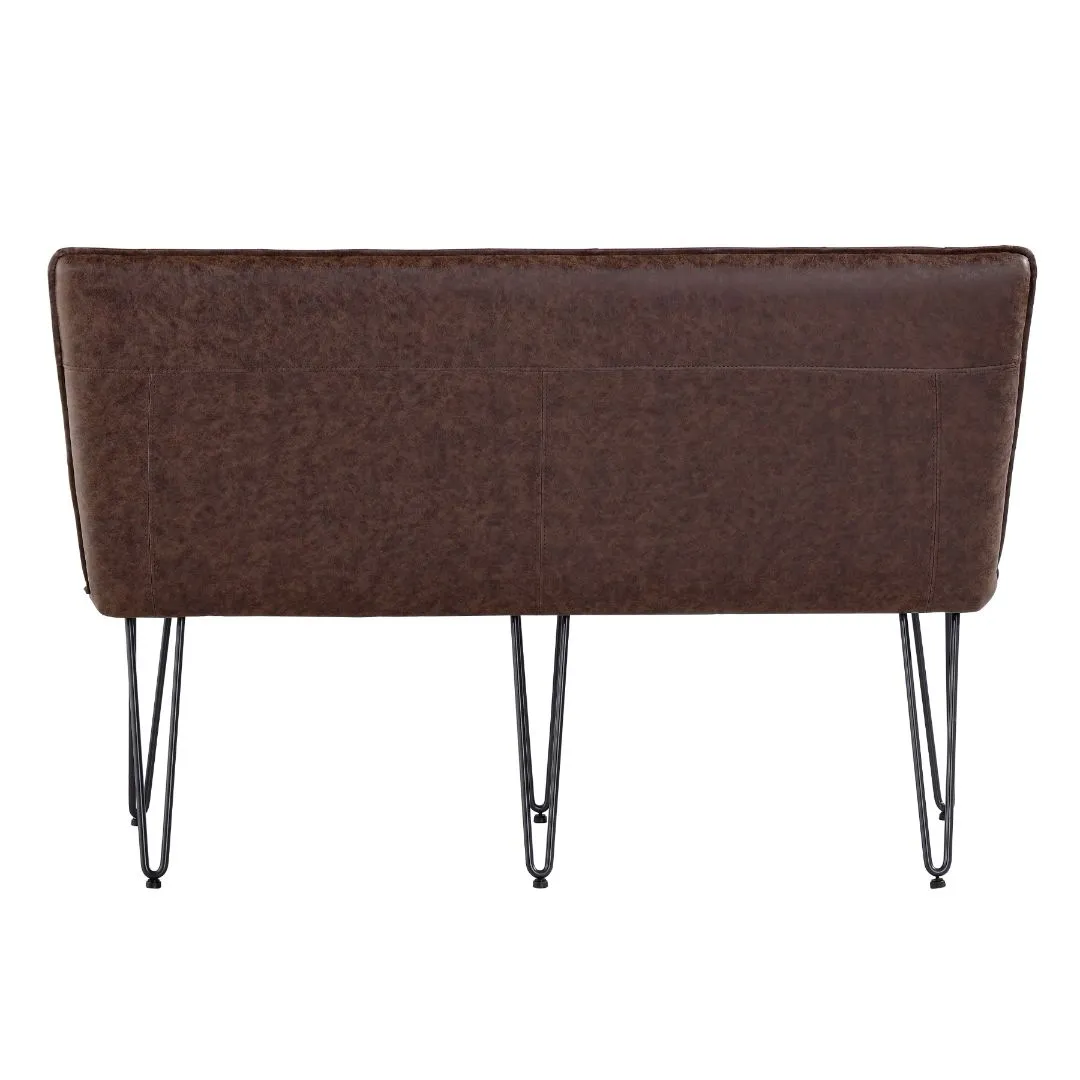 Darwen Studded Back Bench - Brown