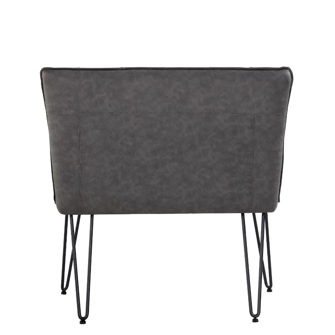 Darwen Studded Back Bench Set Grey