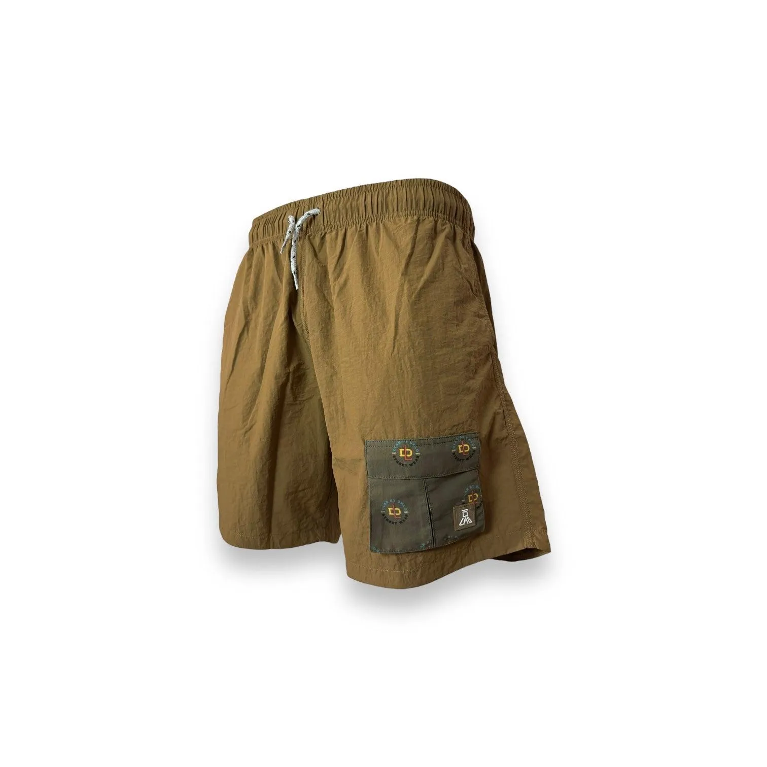 DLAB Hybrid Shorts Brown with Dark Green Sublimated Pocket