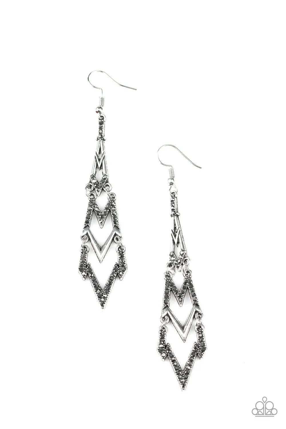 Electric Shimmer Silver Earrings
