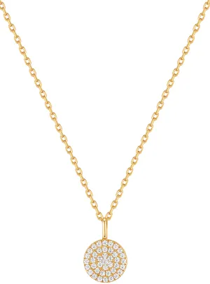 Glam Disc Pendant Necklace