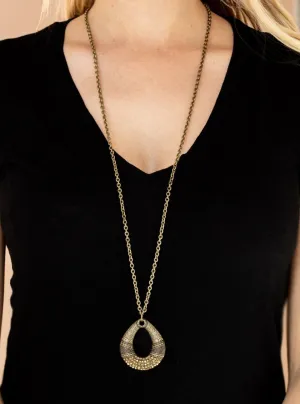 Glitz and Grind Brass Necklace Set