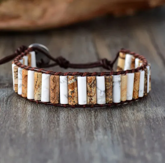 HandWoven White Pine Tube Bracelet