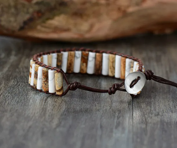 HandWoven White Pine Tube Bracelet