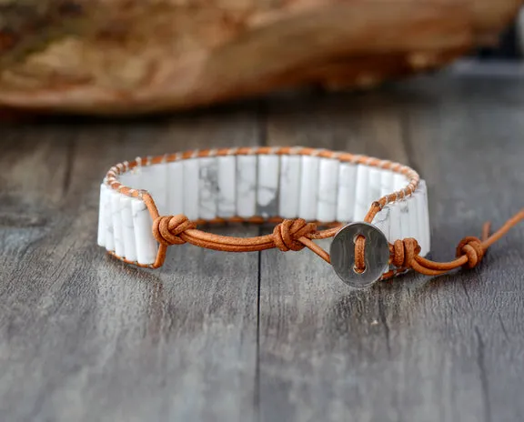 HandWoven White Pine Tube Bracelet