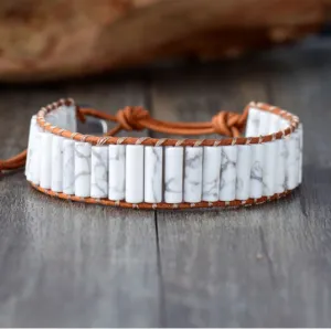 HandWoven White Pine Tube Bracelet