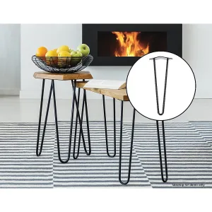 Heavy-Duty Black Hairpin Table Legs 41cm Steel Set of 4